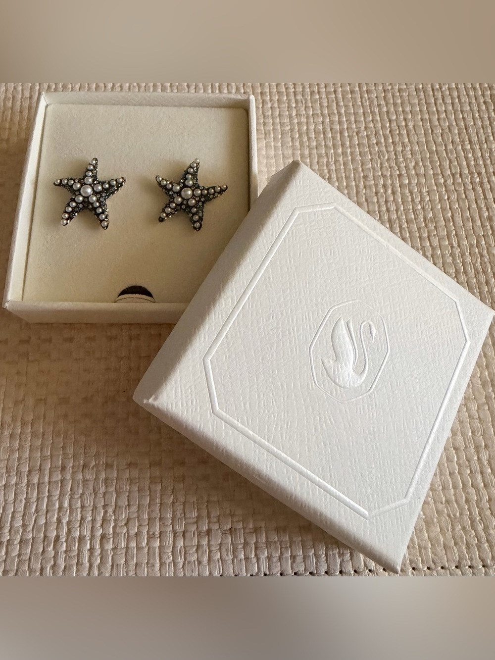 Swarovski Gold Starfish Stud Earrings - Picture 4 of 14